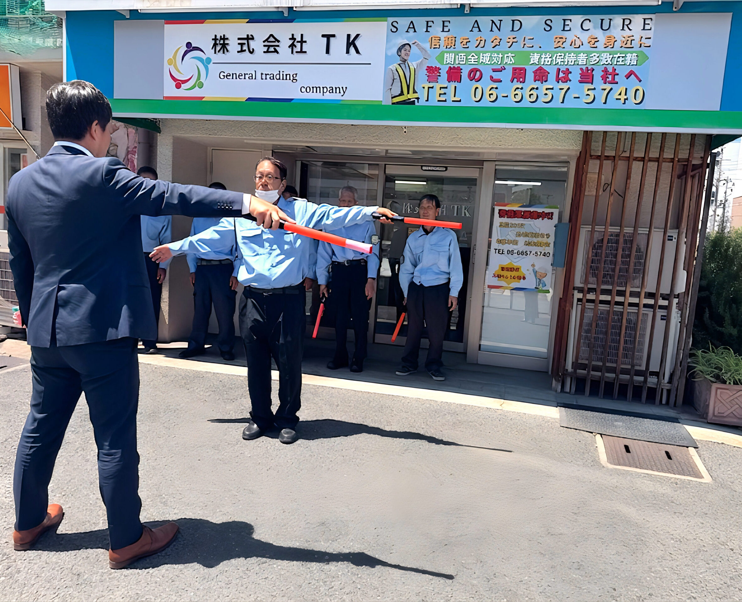警備員への教育風景